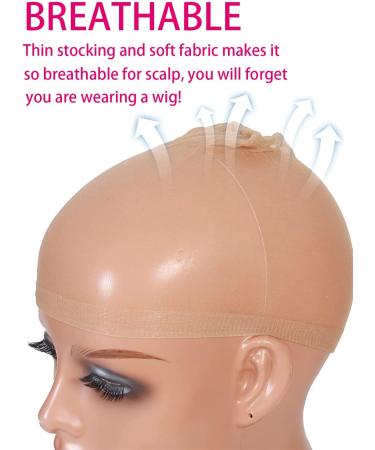 6 PCS Hd Wig Cap for Women Nude Hair Net for Wigs Stocking Wig Caps for Lace Front Wig - Buy Online on GoSupps.com