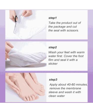 Joyeee Foot Mask Set - 5 Pairs of Moisturizing Corneal Remover Socks | Effective Peeling Foot Care (Lavender) - Buy Online on GoSupps.com