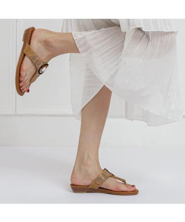 XTZYGLFD Women's Fashion Outdoor Sandals - Summer Slippers & Transparent Flip Flops - Beige 7 UK Narrow - Buy Online on GoSupps.com