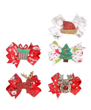 Minkissy 5pcs Christmas Hair Clips - Sequin Santa Hat & Moose Barrettes | Perfect Holiday Hair Accessories & Gifts - Buy Online on GoSupps.com