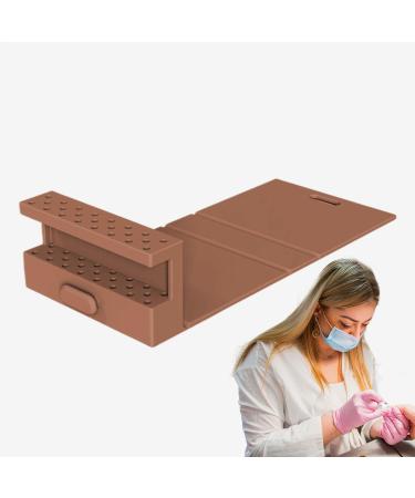 Nail Drill Bit Storage Waters Nail Drill Bit Organizer Organizer Nail Drill Bit Organizer 23 Holes Small Nail Tool Display Rack Brown