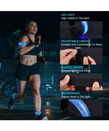 Flintronic LED Bracelet - 4 pcs Reflective Lighting Tape Safety Light Band for Night Running & Outdoor Sports - Unisex Blue - Buy Online on GoSupps.com