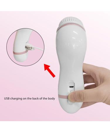 Rechargeable Silicone Facial Cleansing Brush Set with 3 Brush Heads for Thorough Cleanse Improved Skin Tone - Buy Online on GoSupps.com