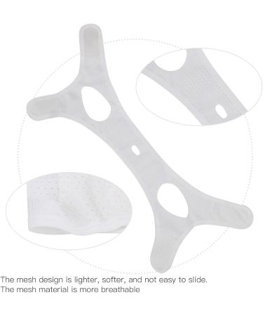 VGEBY Anti Snoring Mesh Chin Strap | Breathable Jaw Support Belt for Men & Women - Unisex Snore Solution (White - Buy Online on GoSupps.com