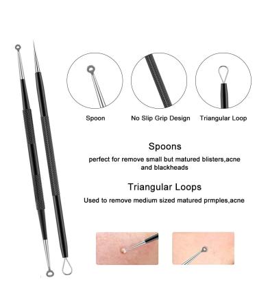 Pimple Popper Tool Kit - 10 Pcs Professional Comedone Extractor for Acne Removal - Buy Online on GoSupps.com