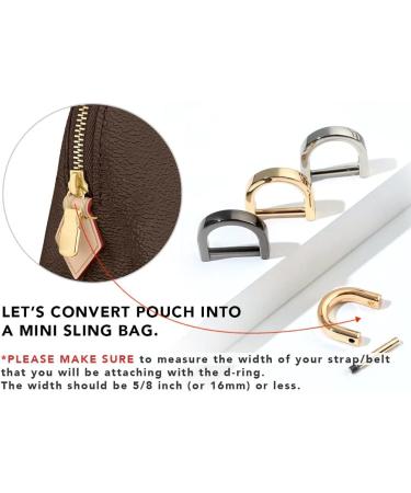 CRAFTMEMORE 5/8 Inch (Inside Width) D-Rings with Closing Screw Shackle Key Holder Horseshoe U Shape Dee Ring DIY Leather Craft Purse Replacement 4 pcs (Gold) - Buy Online on GoSupps.com