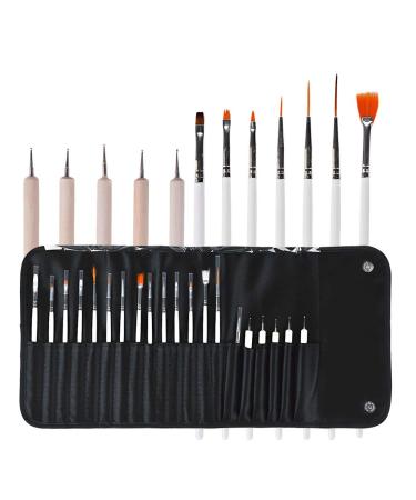 HAFNFUE Nail Art Brushes Set Gel Polish Nail Art Design Pen Painting Tools with Nail Extension Gel Brush Builder Nail Gel Brush Nail Art Liner Brush and Nail Dotting Pen Salon at Home Diy Manicure