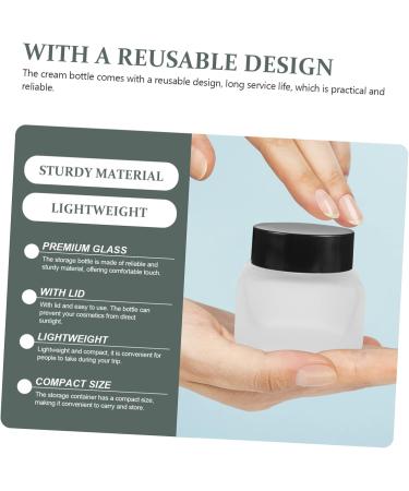 minkissy Travel Makeup Bottle with Cap Portable Cosmetic Jar Body Butter Jars Refillable Cream Jar Square Cosmetic Jars Lotion Jar Sample Jars Eyeshadow Jars Small Jar Glass Round - Buy Online on GoSupps.com