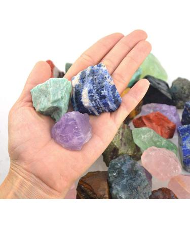 3 lbs Bulk Rough Madagascar Stones Mix - Large Natural Raw Stones for Tumbling, Cabbing, and Crystal Healing - Buy Online on GoSupps.com