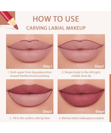 YE2504Y1chunxian11 Lipliner 12 pieces waterproof waterproof with matte finish longlasting full texture lip contour stick for ideally defined lips - Buy Online on GoSupps.com