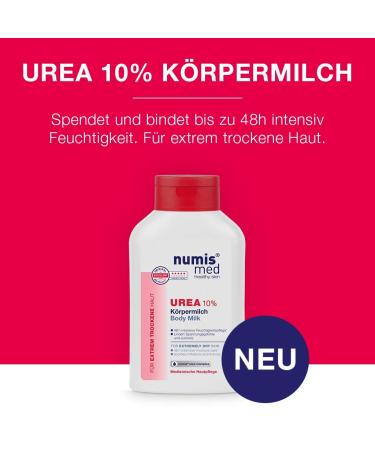 Numis Med Body Milk with 10% Urea - Vegan Skin-Calming Lotion for Extremely Dry Skin (2 Pack 600ml) - No Silicones Parabens & Mineral Oil - Buy Online on GoSupps.com