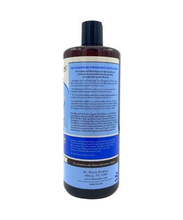 Dr. Woods Peppermint Castile Soap - Fair Trade Shea Butter 32 fl oz | Natural & Eco-Friendly - Buy Online on GoSupps.com