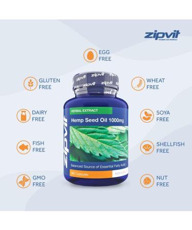 Hemp Oil 1000mg Supplement - 360 Softgel Capsules - 12 Months Supply - Buy Online on GoSupps.com