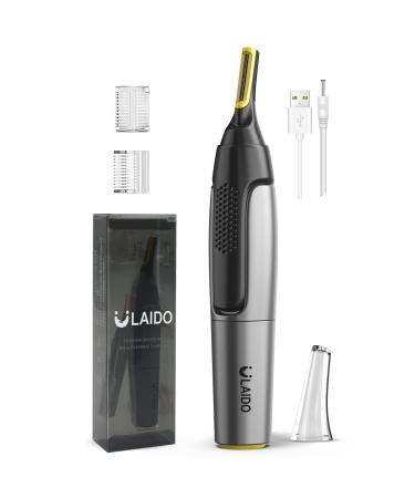 ULAIDO Titanium Nose Hair Trimmer for Men, USB Rechargeable Lighted Personal Beard Trimmer for Eyebrow/Nose/Ear & Facial, Electric Ear Hair Trimmer for Men As Seen on TV with Max Storage Bag 3