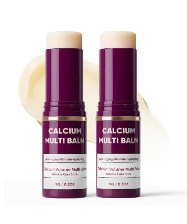 Awjsde Calcium Multi Balm Calcium Volume Multi Balm Wrinkle Core Stick Korean Collagen Moisturing Stick Anti-aging Hydrating Reduce fine lines Suitable for Eyes Neck Face