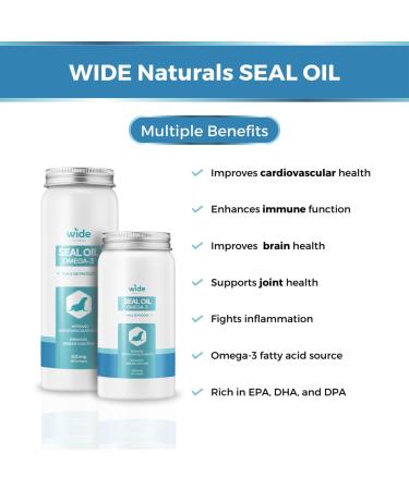 WIDE Naturals Seal Oil Omega 3 (120 Softgels) - Buy Online on GoSupps.com