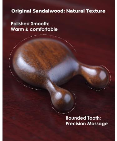 Buy Gua Sha Massager - Natural Sandalwood Wooden Tool for Face Body & Neck | Muscle Relaxation & Anti-Wrinkle Benefits | International Shipping Available - Buy Online on GoSupps.com