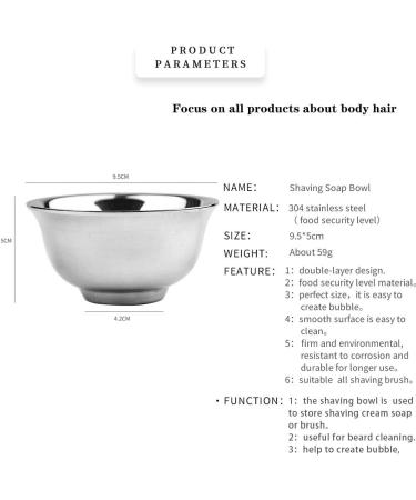 YMZ Stainless Steel Shaving Soap Bowl & Brush Set - 2 Pack | Premium Shaving Accessories for Men - Buy Online on GoSupps.com
