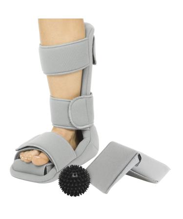 Vive Plantar Fasciitis Night Splint Soft Medical Brace Boot for Heel Spurs Foot Pain Heel Pain Achilles Inflammation & Soreness Relief Grey M (Pack of 1) - Buy Online on GoSupps.com