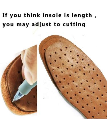 Men's 2.5mm Thick Leather Insole | Absorbent & Breathable | for Oxford, Brogue & Derby Shoes | US9/10.5inch/27cm - Buy Online on GoSupps.com