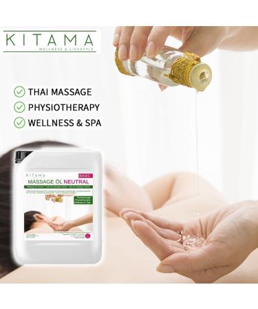 KitaMa Massage Oil Neutral 1000ml | 2 x 500ml Body Oil for Thai Massage & Spa | Includes Lotion Pumps | Ideal for Physiotherapy - Buy Online on GoSupps.com