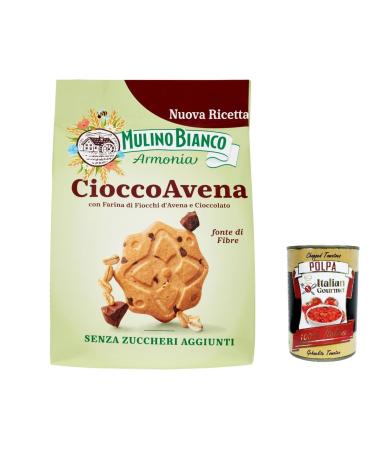 Italian Gourmet E.R. 6 Mulino Bianco Cioccoavena biscuits with less fat dark chocolate oat flakes and orange peel 270g + Italian gourmet polpa 400g