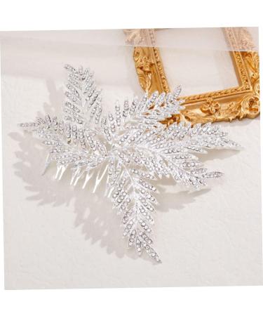 minkissy Flowers bridal comb wedding Snowflake rhinestone floral headpiece leaves decor accesorios para silver headpiece flowers decor floral decorations alloy hair bride Comb - Buy Online on GoSupps.com
