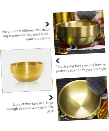 Coophya Foam Dishwasher Bart Soap Cream Bowl Essential Oil Foam Shell Face Cleaning Cup & Hairdressing Accessories Stainless Steel Golden 9x9x4.9cm - Buy Online on GoSupps.com