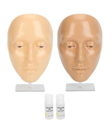 Silicone Makeup Practice Face Set - Easy Clean Yellow Wheat for Beginners & Eyelash Artists | International Shipping - Buy Online on GoSupps.com