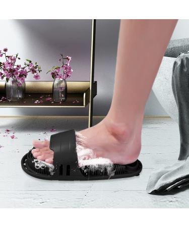 Kibhous Silicone Shower Foot Scrubber - Personal Foot Massage & Cleaning with Soft Bristles - Non-Slip Suction Cups - Foot Scrubbers for Men and Women - Black - Buy Online on GoSupps.com