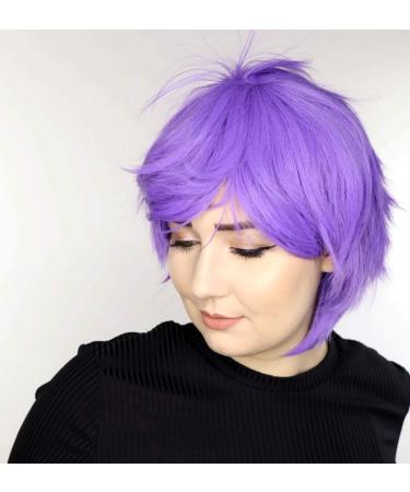 Buy Prettyland Women Men Short Wig Fringed Layered Purple Cosplay - Halloween Costume C157 | International Shipping Available - Buy Online on GoSupps.com