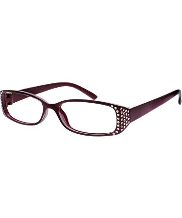 Shop Stylish Black & Purple Diamonte Reading Glasses - Value 2 Pack for Women | RR93-15 +3.50 Diopters - Buy Online on GoSupps.com