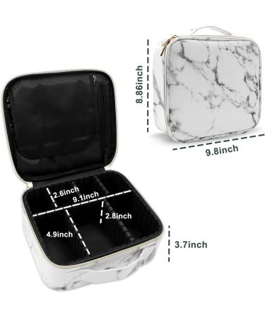 Marble Makeup Bag Travel Organizer | Waterproof Cosmetic & Jewelry Organizer (9.8x8.86x3.7 inches) - Buy Online on GoSupps.com