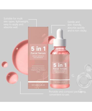 S rum visage anti- ge 5-en-1 la vitamine C s rum visage claircissant hydratant et raffermissant r duit les ridules les rides et les taches brunes hydrate en douceur pour lisser et (3PCS) - Buy Online on GoSupps.com