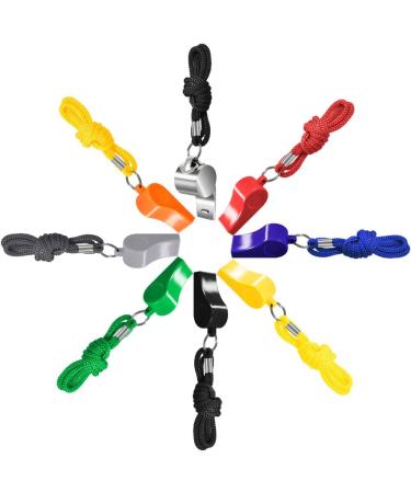 FineGood 7 Pack Plastic Coaches Referee Whistles with Lanyards  1 Pcs Stainless Steel Metal  Colorful Whistles for Football Sports Lifeguards Survival Emergency Training - Multi-Color - Buy Online on GoSupps.com