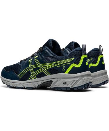 ASICS Kid's Gel-Venture 8 Grade School Running Shoes - French Blue/Hazard Green - Size 5 Big Kid - Buy Online on GoSupps.com