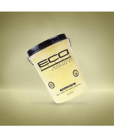 Eco Style Black Castor & Flaxseed Oil 80 oz Styling Gel - Nourishes, Repairs & Promotes Healthy Hair - Weightless Hold & Long Lasting Shine - Buy Online on GoSupps.com