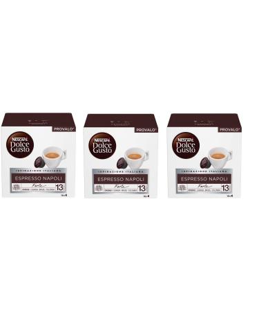 3x Nestl Nescaf Dollce Gusto Capeule Esperisso Napoli Fortes and ground coffee 16 capsule intensity 13