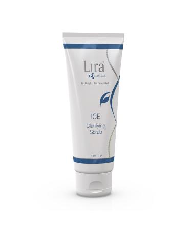 Lira Clinical Ice Clarifying Face Scrub - Soothing & Exfoliating Scrub with Echinacea Plant Stem Cells & Botanical Extracts - Eco-Bead Technology - Anti-acne Brightening & Cleans Pores - 4 fl oz