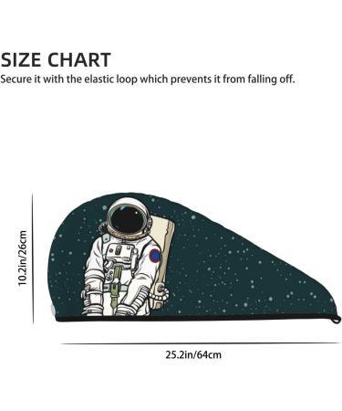 Shop Astronaut Traveler Microfiber Hair Towel - Soft Super Absorbent Hair Wrap for Women | Quick Dry Coral Velvet for Long Curly & Thick Hair - Buy Online on GoSupps.com