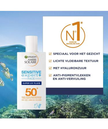 Garnier Ambre Solaire Sensitive Expert+ Face Sun Milk SPF50+ 40 ml - Buy Online on GoSupps.com