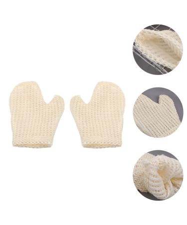 Buy Angoily 2-Piece Peeling Washbasin Gloves - Dead Skin Remover & Body Massage Scrub for Adults & Kids | SISAL Hollow Design for Effective Exfoliation - Buy Online on GoSupps.com