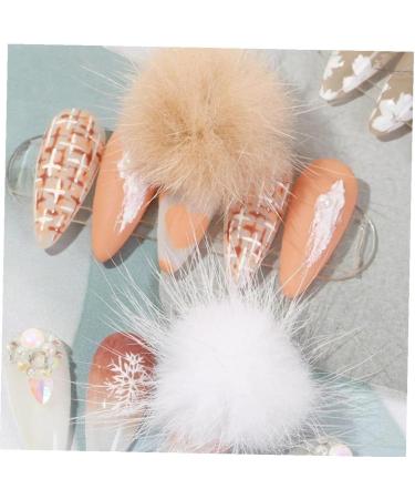 3D Nail Pompoms 10pcs Detachable Fluffy Nail Pom Balls Colorful Magnetic Plush Charm for Nail Art Decoration Style 2 - Buy Online on GoSupps.com