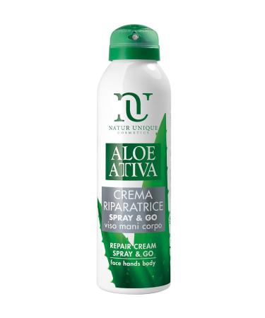 Aloe Attiva Crema Riparatrice Spray & Go - Repairing Cream for Face Body & Hands | 150 ml - International Shipping - Buy Online on GoSupps.com