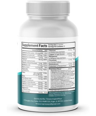 Fitness InspireWays (2Pack) Nervital for Nerve Health Support - Nervital Brain Health Dietary Supplement - Nervital Support Boost Brain Function - 120 Count - Buy Online on GoSupps.com