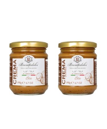 Brontedolci Hazelnut Cream Elite with 40 hazelnuts 2 x 190 g value set