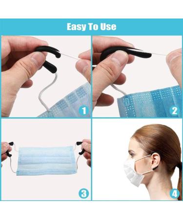 Anti-Slip Mask Ear Hooks | 4 Pairs Silicone Clips for Comfortable Facial Masks | Durable & Secure Ear Straps - Buy Online on GoSupps.com