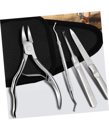 Beatifufu 1 Set Manicure 2-Piece Set Nursing Nails Pedicure Nail Cuticle Pusher Pedicure Tools Skin Nippers Pedicure Nail Manicure Tool Stainless Steel Nail Pliers - Buy Online on GoSupps.com