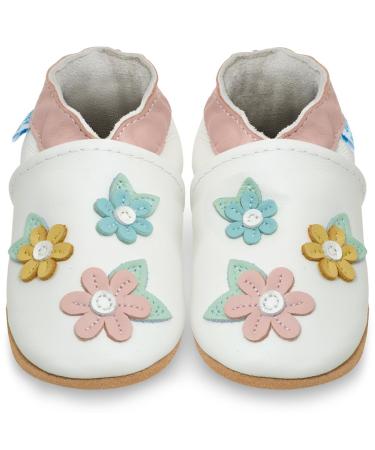 Baby Shoes with Soft Sole - Baby Girl Shoes - Baby Boy Shoes - Leather Toddler Shoes - Baby Walking Shoes 12-18 Months Spring Blossoms