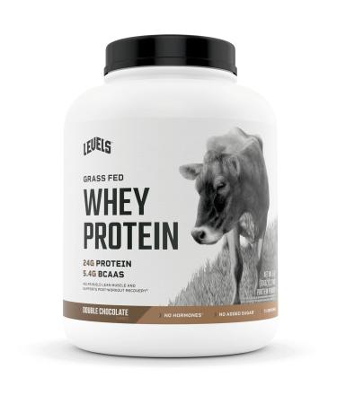 Levels Grass Fed 100% Whey Protein, No Hormones, Double Chocolate, 5LB Double Chocolate 5 Pound (Pack of 1)